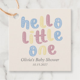 Cute Boho Hej Little One Baby Shower Gåvor Etiketter