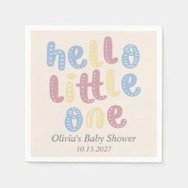 Cute Boho Hej Little One Baby Shower Pappersservett