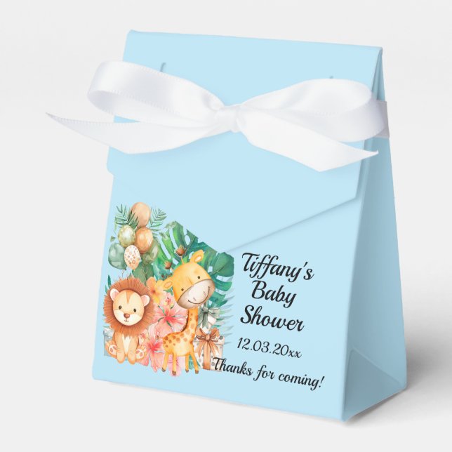 Cute Boho Jungle Animals Baby Shower Presentaskar (Framsidan Sidan)