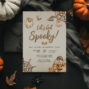 Cute Boho Låt oss Halloween fest Inbjudningar