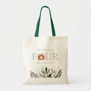 Cute Boho Lion Foliage Fourth Birthday Party Tygkasse