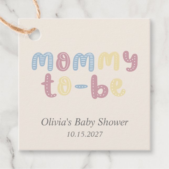 Cute Boho-Mamman som ska vara babyskor Gåvor Etiketter (Framsida)