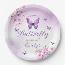 Cute Boho Modern Butterfly blommigt Flickdusch