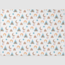 Cute Boho Mönster on White