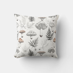 Cute Boho MushRums Löv Botaniska Dekorativ kudde