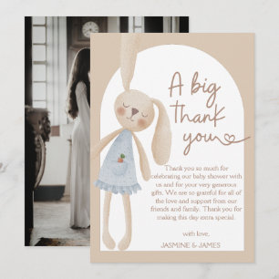 Cute Boho Oh Baby Bunny Baby Shower Tack Kort