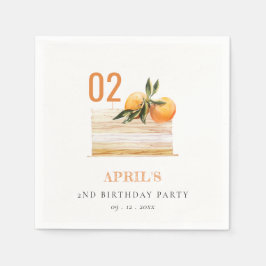 Cute Boho-Orangen Fruktkummel oavsett ålder Pappersservett