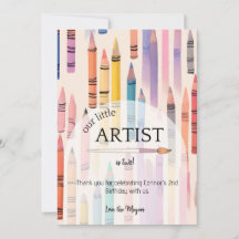 Cute Boho Pastel Crayon Birthday Tack för ditt kor