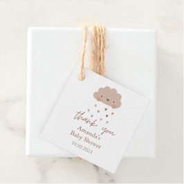 Cute Boho Rain Cloud Baby Shower Gåvor Etiketter