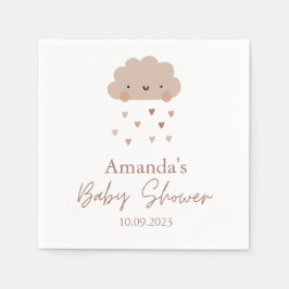 Cute Boho Rain Cloud Baby Shower Pappersservett