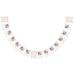 Cute Boho Rainbow 1:a födelsedag 12 månaders foto Vimplar