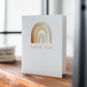 Cute Boho Rainbow Baby Shower Tackkort