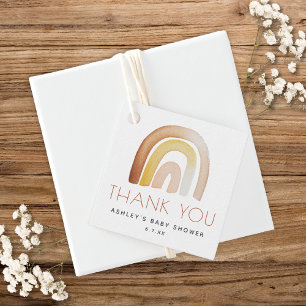 Cute Boho Rainbow Tack Baby Shower Gåvor Etiketter