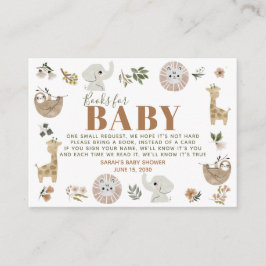 Cute Boho Safari Anamials Bokar för Baby Tilläggskort