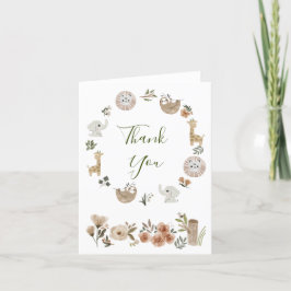 Cute Boho Safari Animals Watercolor Tack