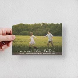 Cute Boho Script Modern Save The Date Card Spara Datumet