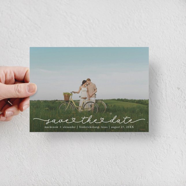Cute Boho Script Modern Save The Date Card Spara Datumet (Skapare uppladdad)