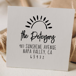 Cute Boho Sol Anpassningsbar Family Namn Returadre Självfärgande Stämpel