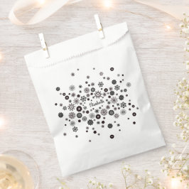 Cute Boho Söt Black and White Blommigt Add Namn