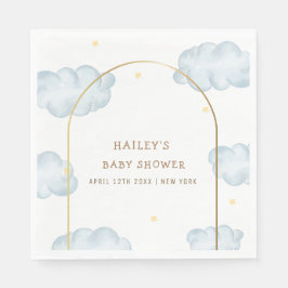 Cute Boho Star Cloud Arch Boy Shower Pappersservett