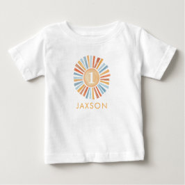 Cute Boho Sunshine 1:a födelsedagen Sol T-Shirt