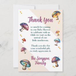 Cute boho svamp Baby Shower Inbjudningar