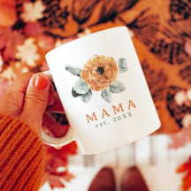 Cute Boho Terracotta Blommigt Greenery Mamma Est.