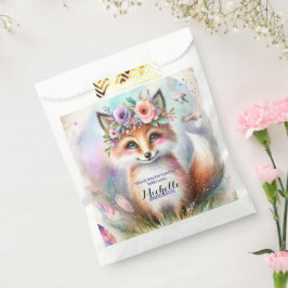 Cute Boho Watercolor Woodland Fox Födelsedagsfest