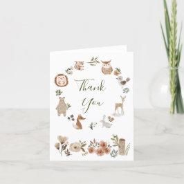 Cute Boho Woodland Animals Watercolor Tack