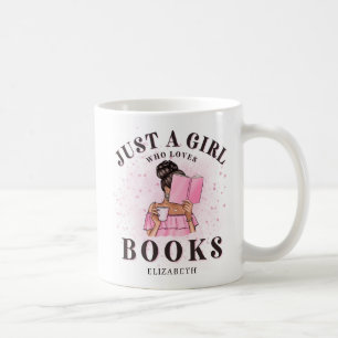 Cute Bok Älskare är bara en flicka som Kärlek Boka Kaffemugg