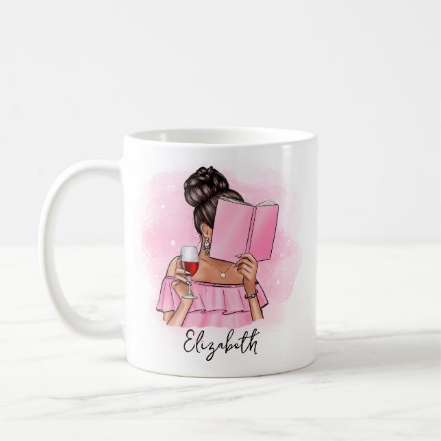 Cute Bok Älskare Readers Personlig Kaffemugg (Vänster)
