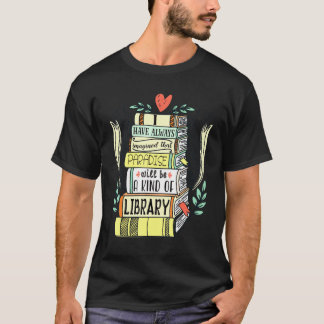 Cute Bok Bibliotek Reader-biblioteksdesign T Shirt