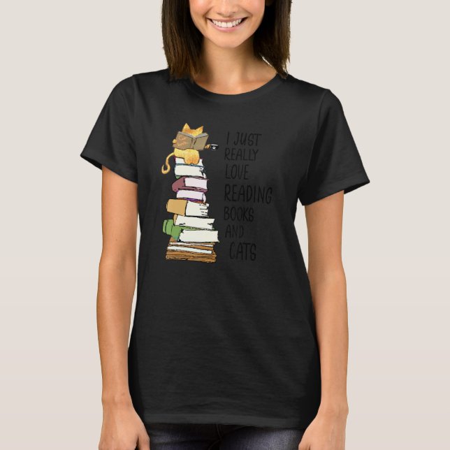 Cute Bok Bookwork Nerd Reading Teacher Kattunge T Shirt (Framsida)