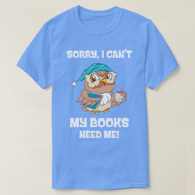 Cute Bok Uggla Funny Reading Älskare Reader T Shirt (Design framsida)