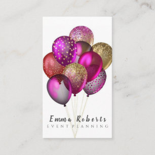 Cute Bokeh och Ro Guld Sequin Event Planner Busi Visitkort