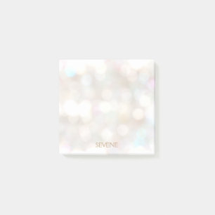 Cute Bokeh Personlig Post-it Block