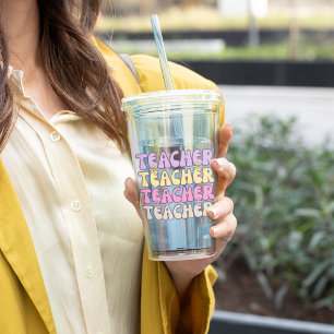 Cute & Bold Groovy Teacher Take Away Mugg