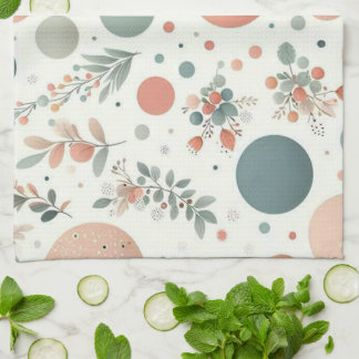 Cute Boll med Blad Kökshandduk