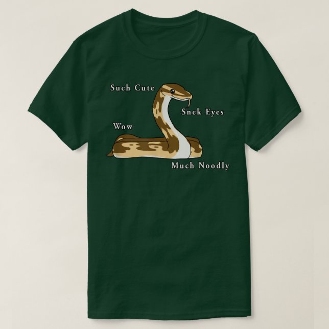 Cute Boll Python Snake T Shirt (Design framsida)