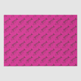 Cute Bonito Fish in Deep Maron på Shock rosa