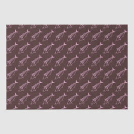 Cute Bonito Fish in Pastel Rosa on Deep Maroon