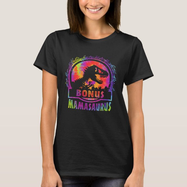 Cute Bonus Mama Saurus Rex Mamasaurus Stepmom Moth T Shirt (Framsida)