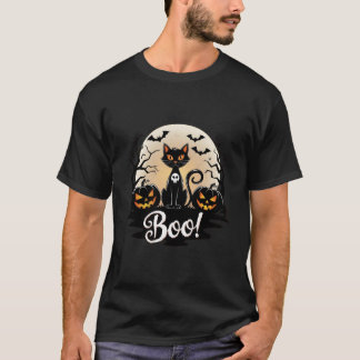 Cute Boo Cat Halloween T Shirt