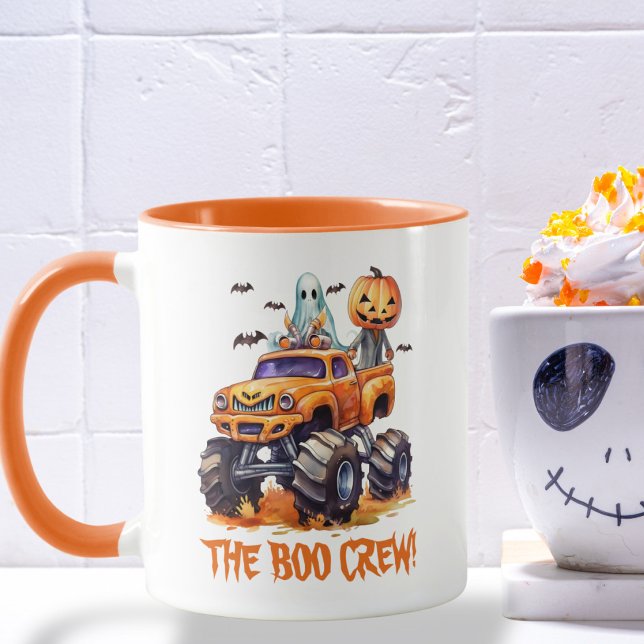 Cute Boo Crew Cute Funny Pumpkin Halloween Mugg (Skapare uppladdad)