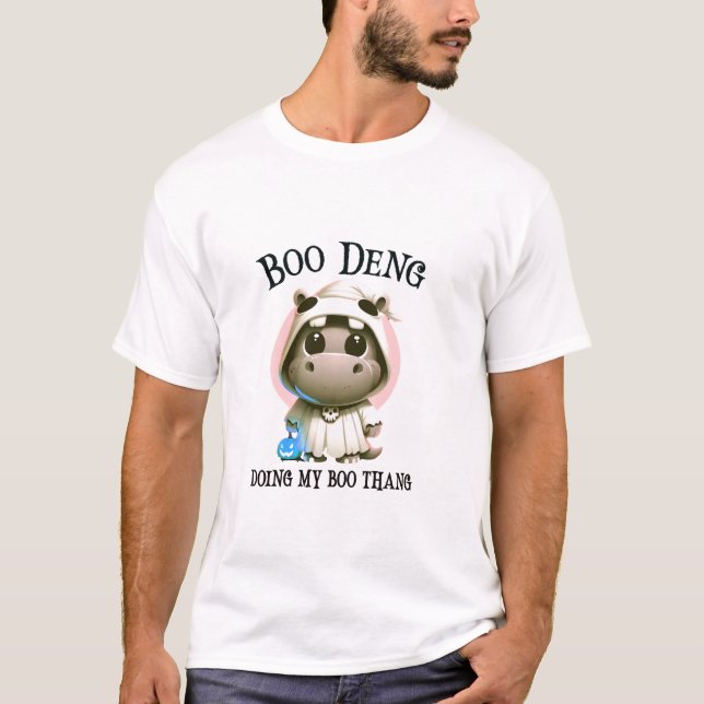 Cute BOO DENG My Moo Thang Halloween Costume Rosa T Shirt (Framsida)