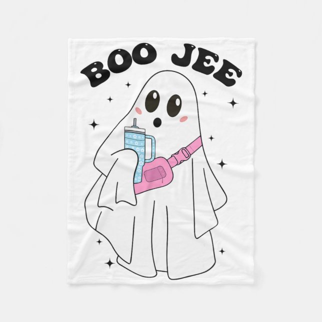 Cute Boo Ghost Funny Halloween Costume Boo Jee Gho Fleecefilt (Framsidan)