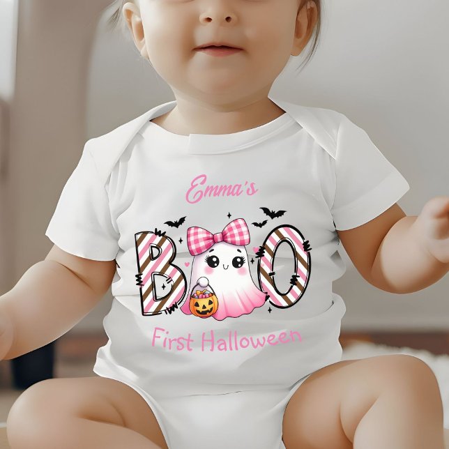 Cute Boo Ghost Girl First Halloween Personlig T Shirt (Skapare uppladdad)
