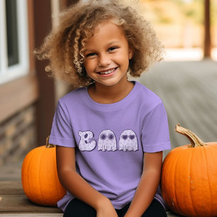 Cute Boo Ghost Halloween Girls T Shirt