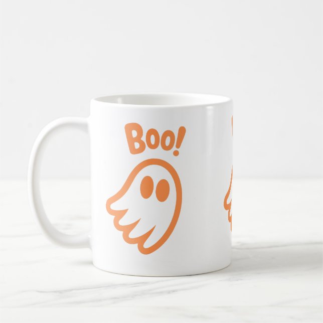 Cute Boo! - Halloween-design Kaffemugg (Vänster)