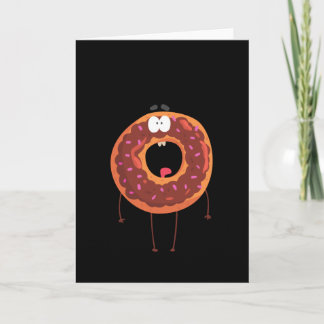 Cute Boo Halloween Donut Kort